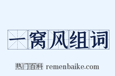 一窝风组词是什么意思的图片